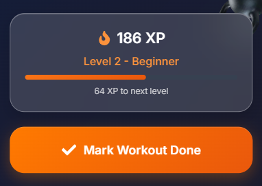 Fitness achievement celebration and workout completion on SwoleUp app